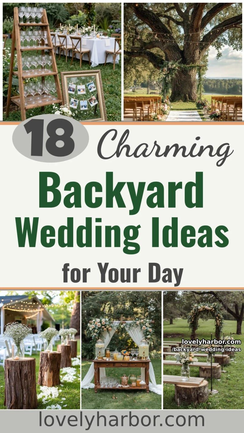 18 Dreamy Backyard Wedding Ideas for Your Big Day 48 backyard wedding ideas - Collage 47