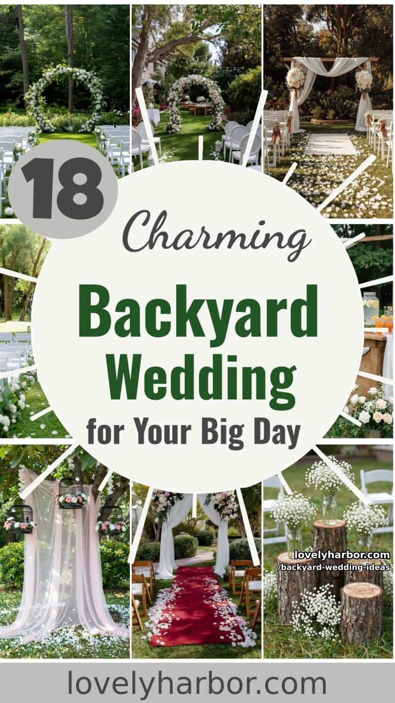 18 Dreamy Backyard Wedding Ideas for Your Big Day 49 backyard wedding ideas - Collage 48