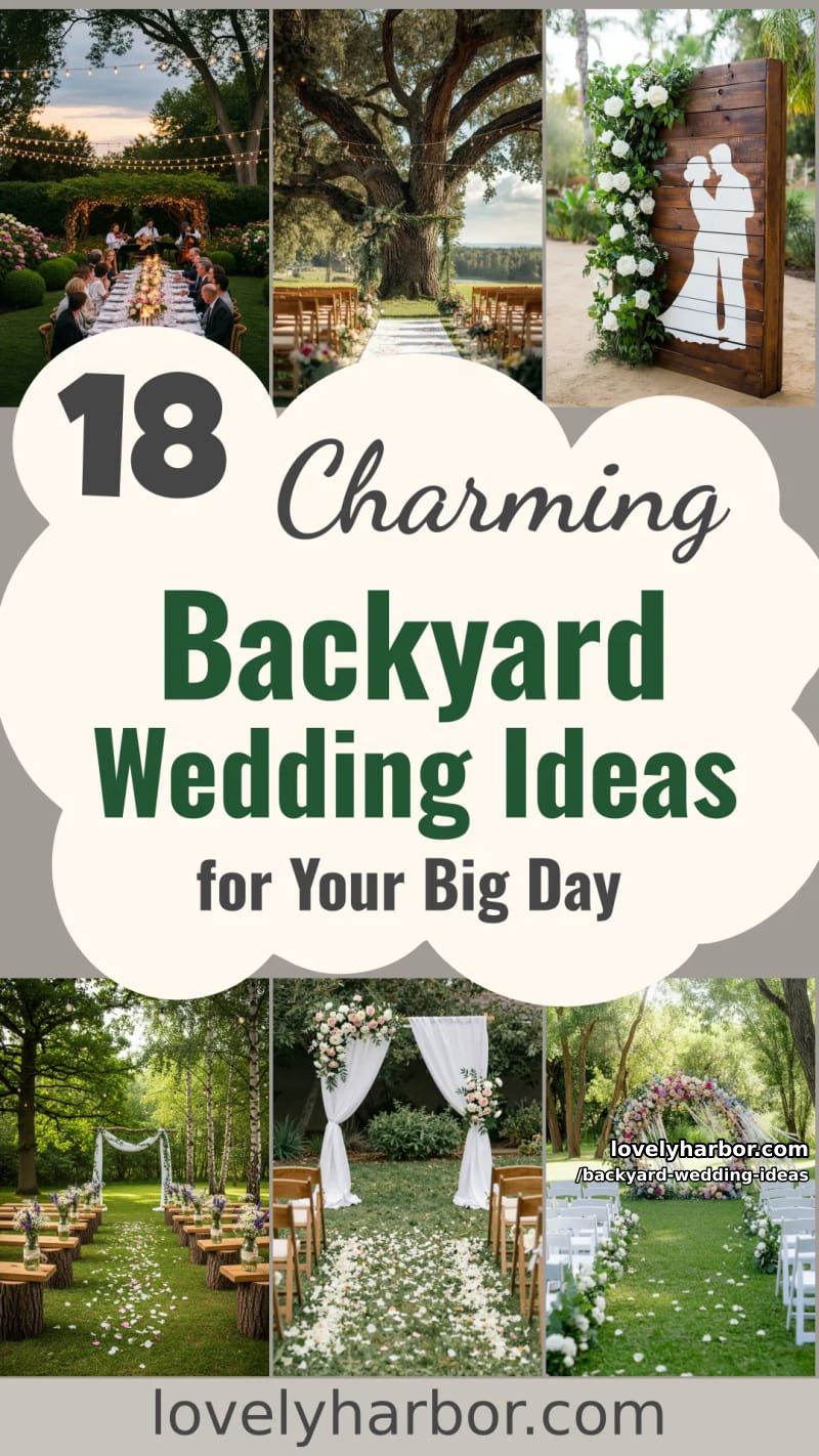 18 Dreamy Backyard Wedding Ideas for Your Big Day 54 backyard wedding ideas - Collage 53