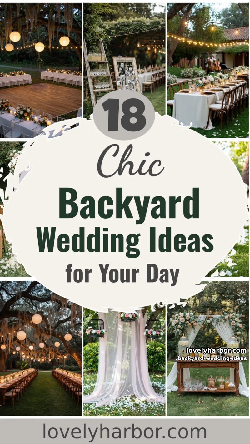 18 Dreamy Backyard Wedding Ideas for Your Big Day 55 backyard wedding ideas - Collage 54