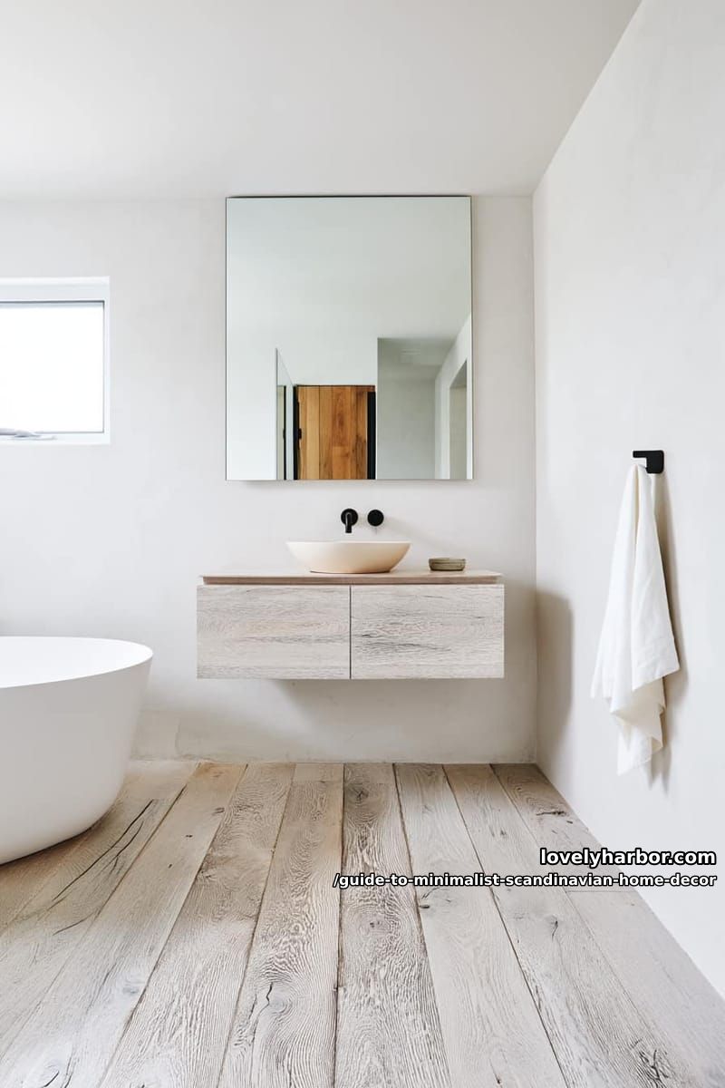 Guide to Minimalist Scandinavian Home Decor (2026 Edition) 19 bathroom 18