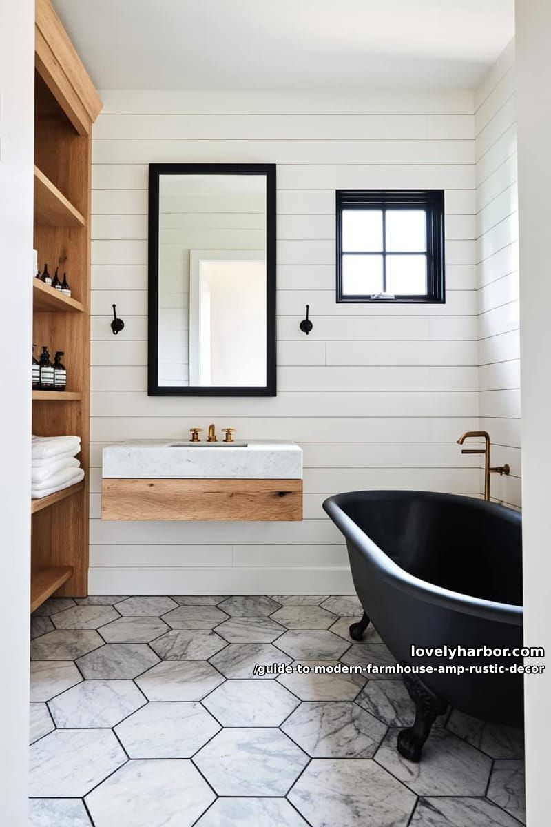 Guide to Modern Farmhouse & Rustic Decor (2026 Edition) 29 bathroom 23