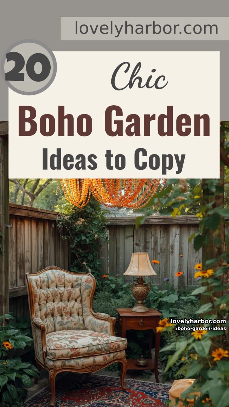 20 Chic Boho Garden Ideas You Can Copy 61 boho garden ideas - Collage 60