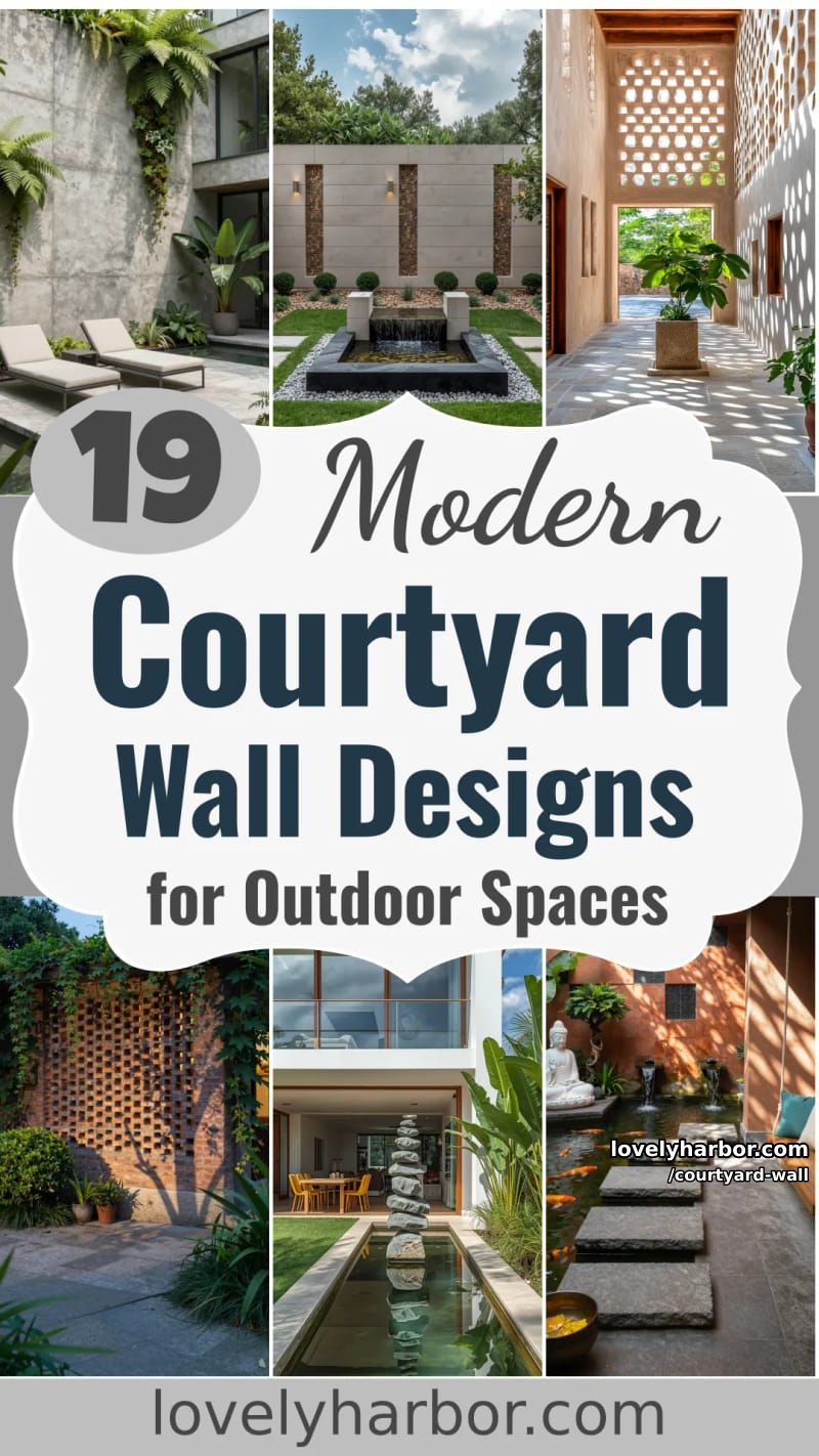19 Courtyard Wall Designs for a Modern Outdoor Retreat 52 courtyard wall - Collage 51