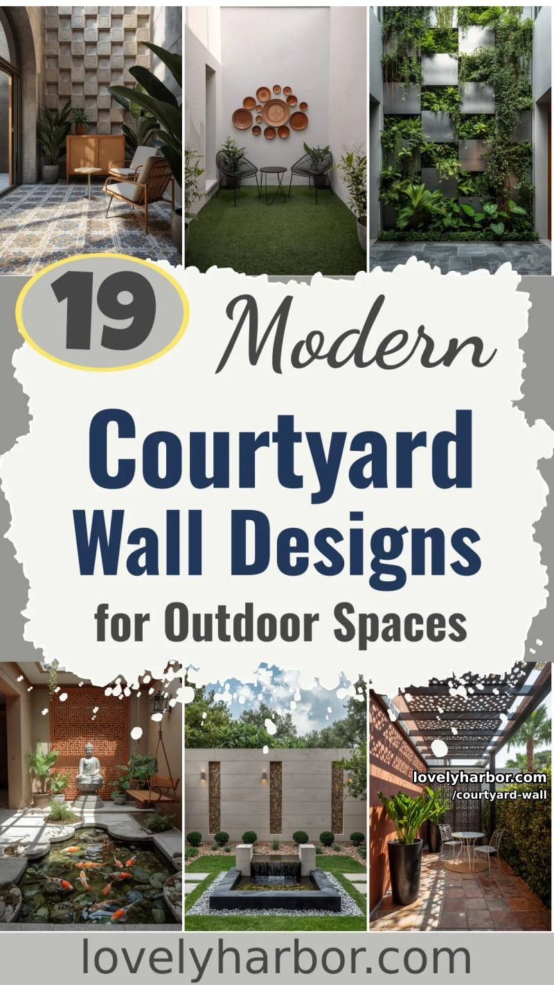 19 Courtyard Wall Designs for a Modern Outdoor Retreat 54 courtyard wall - Collage 53