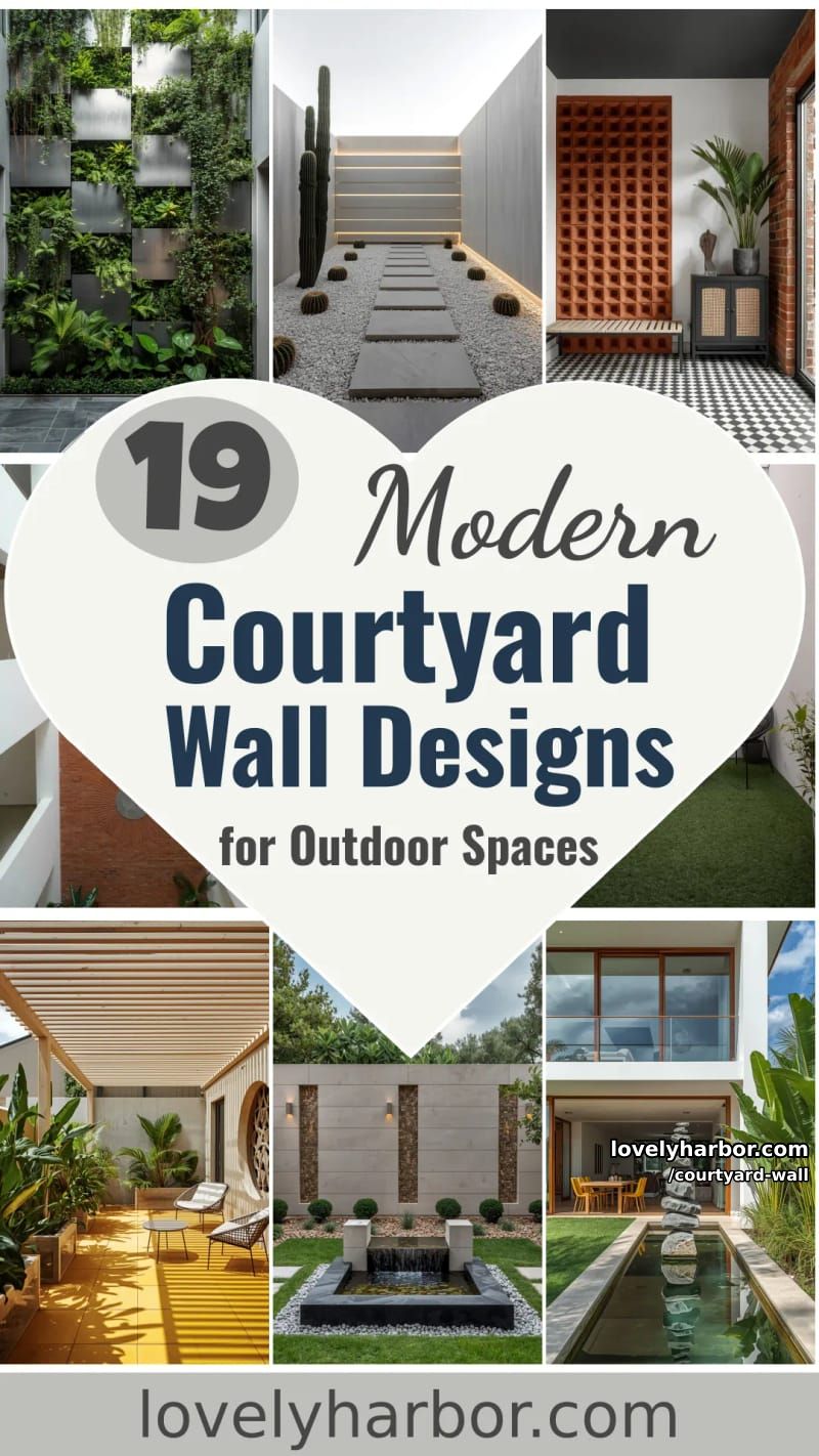 19 Courtyard Wall Designs for a Modern Outdoor Retreat 57 courtyard wall - Collage 56
