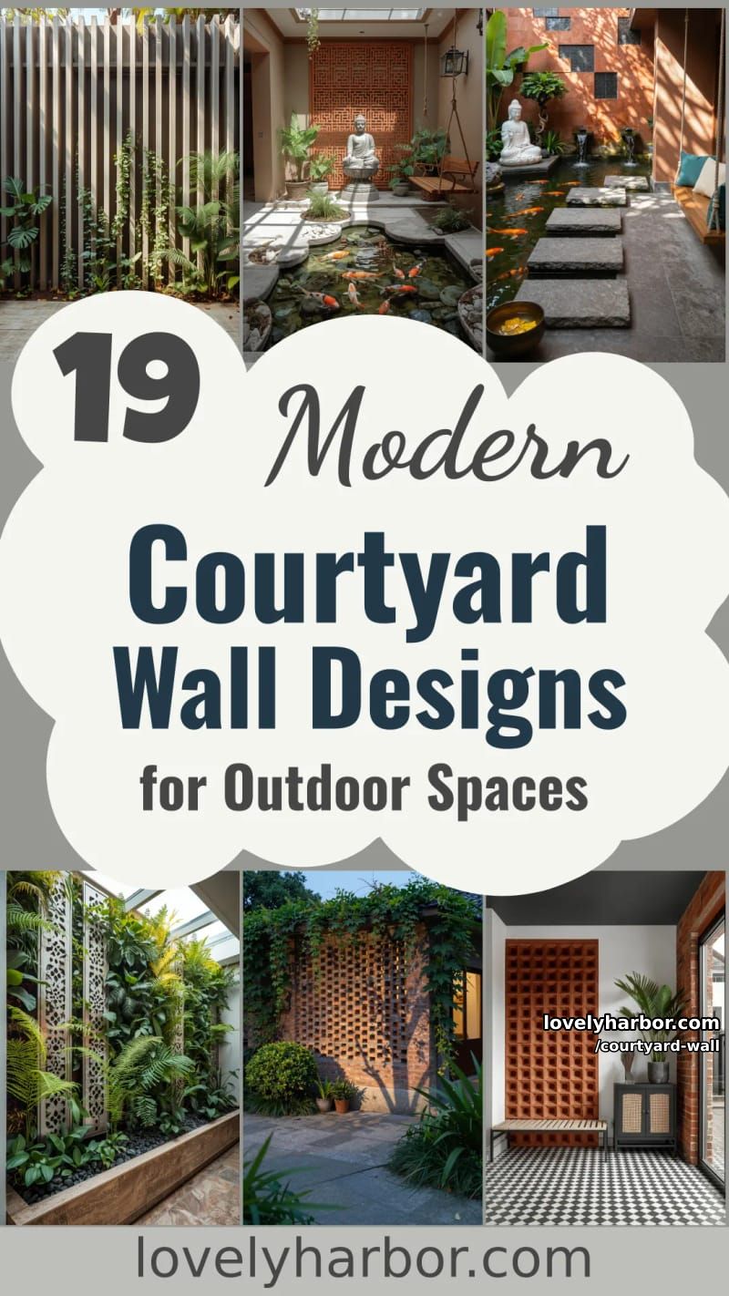 19 Courtyard Wall Designs for a Modern Outdoor Retreat 58 courtyard wall - Collage 57