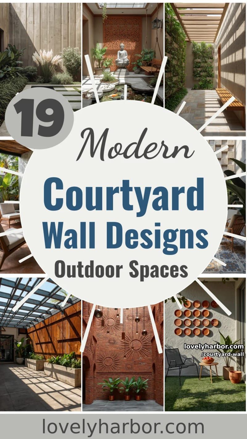 19 Courtyard Wall Designs for a Modern Outdoor Retreat 59 courtyard wall - Collage 58