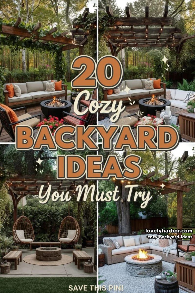 20 Cozy Backyard Ideas You Must Try 53 cozy backyard ideas - Collage 52