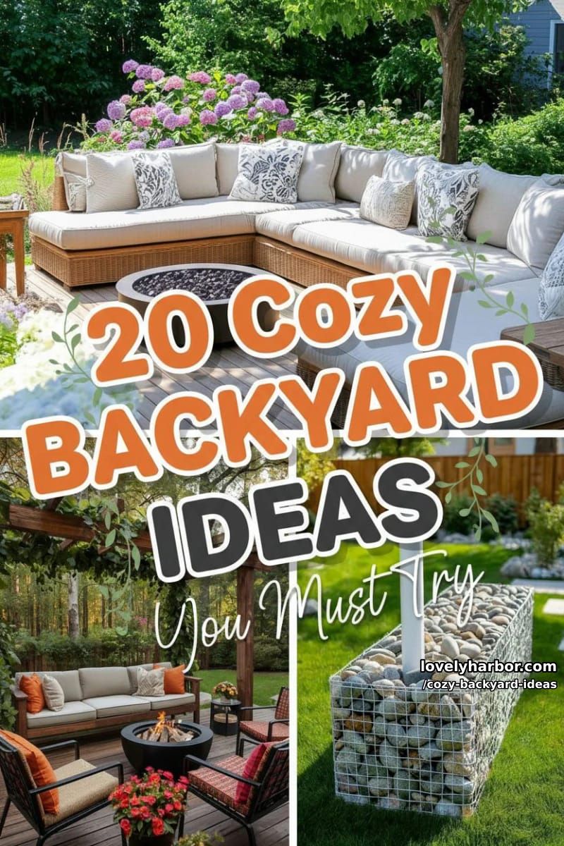 20 Cozy Backyard Ideas You Must Try 54 cozy backyard ideas - Collage 53