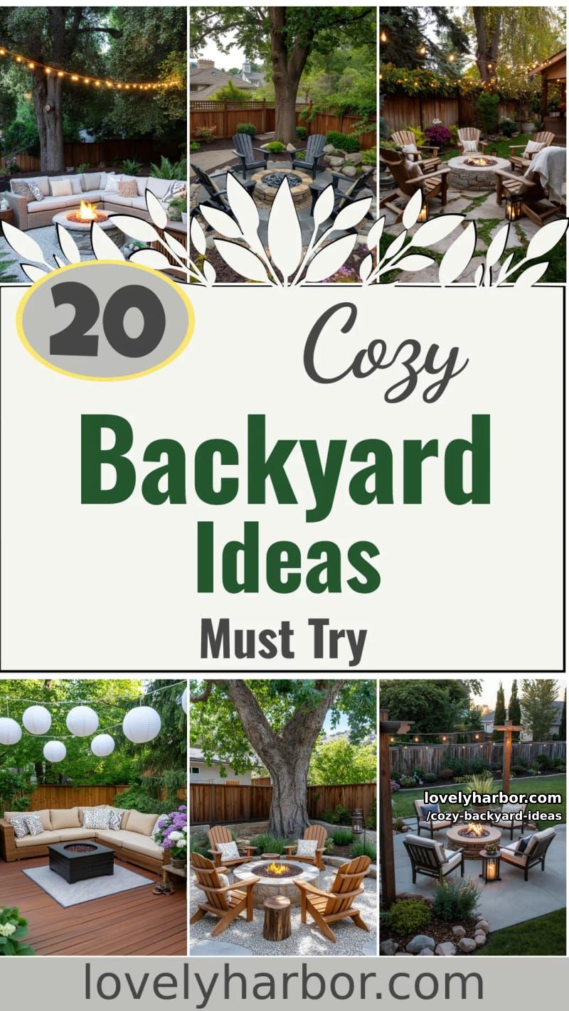 20 Cozy Backyard Ideas You Must Try 61 cozy backyard ideas - Collage 60
