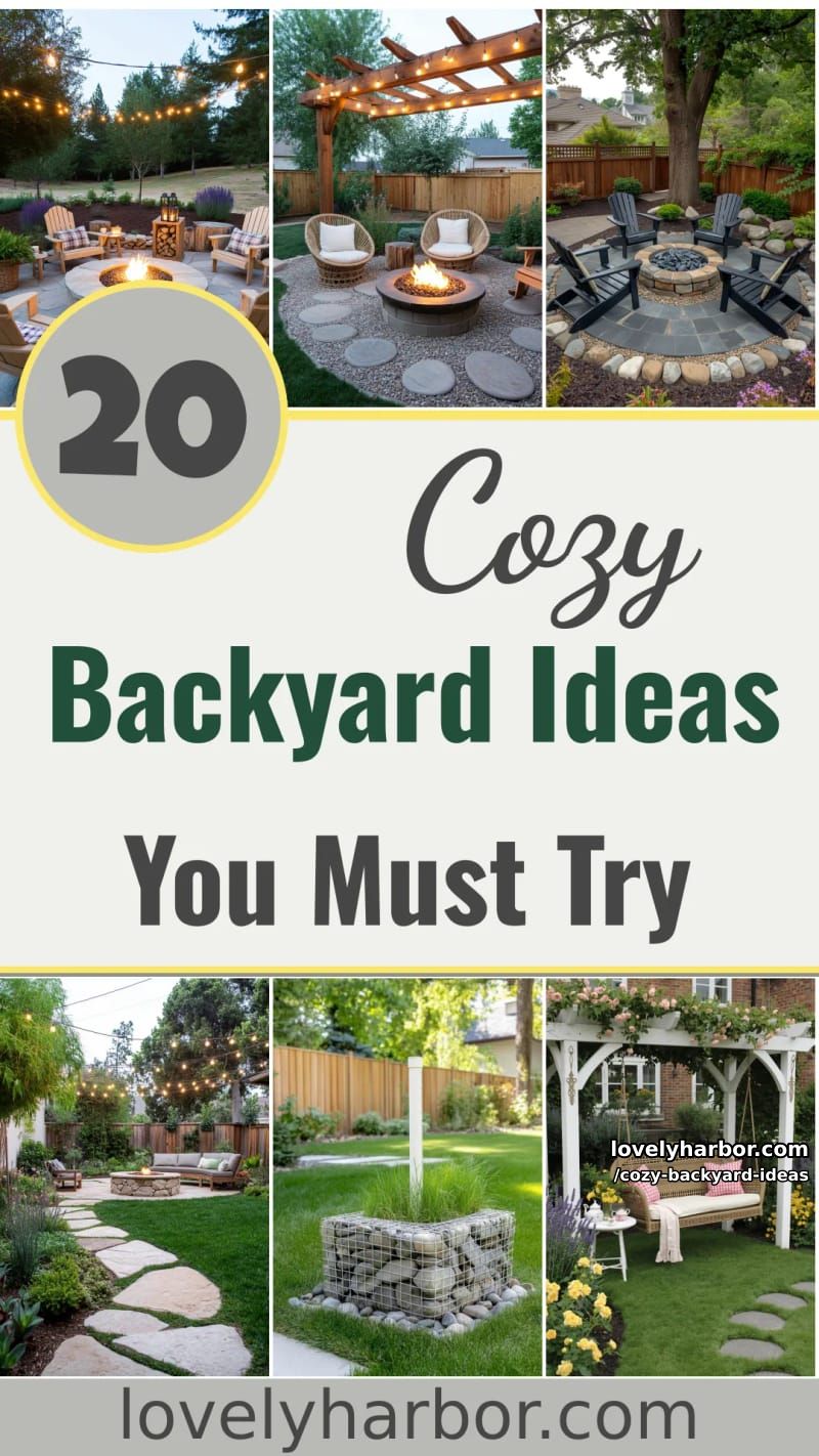 20 Cozy Backyard Ideas You Must Try 64 cozy backyard ideas - Collage 63