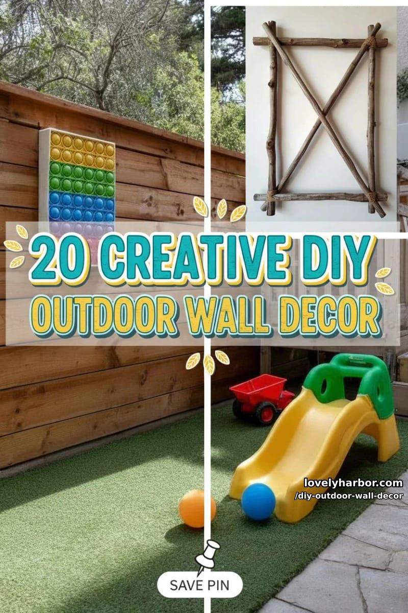20 Easy DIY Outdoor Wall Decor Ideas You'll Love 35 diy outdoor wall decor - Collage 34