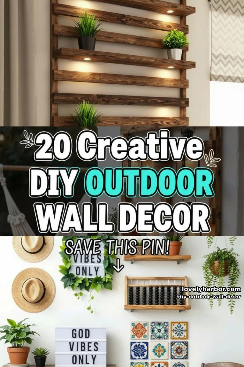 20 Easy DIY Outdoor Wall Decor Ideas You'll Love 36 diy outdoor wall decor - Collage 35