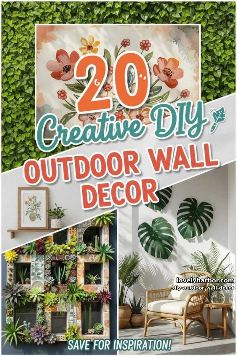 20 Easy DIY Outdoor Wall Decor Ideas You'll Love 38 diy outdoor wall decor - Collage 37