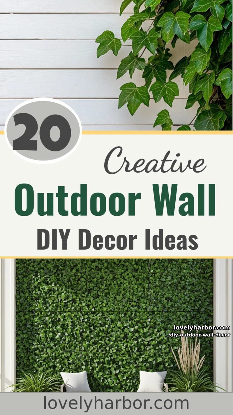 20 Easy DIY Outdoor Wall Decor Ideas You'll Love 41 diy outdoor wall decor - Collage 40