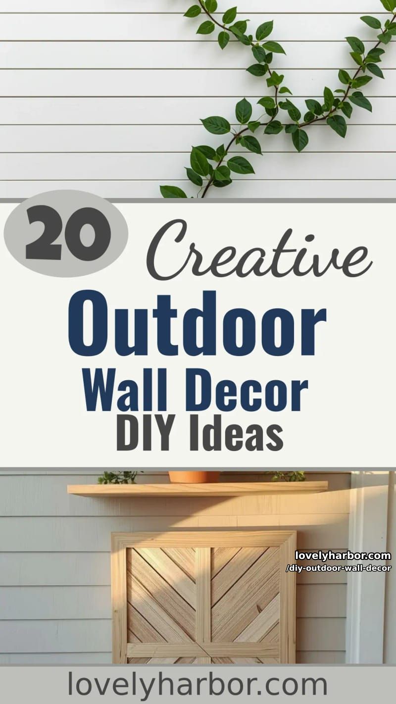 20 Easy DIY Outdoor Wall Decor Ideas You'll Love 43 diy outdoor wall decor - Collage 42