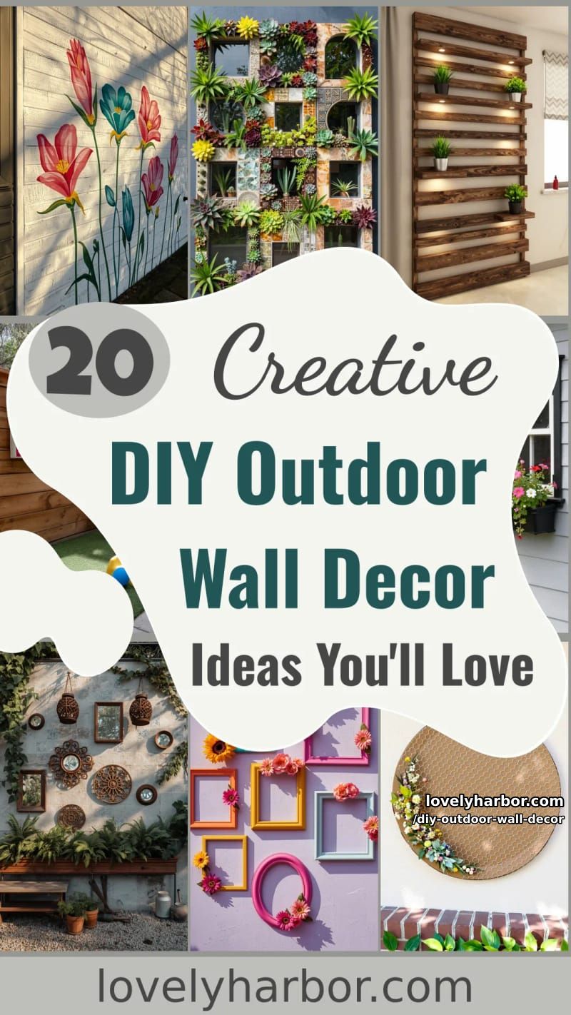 20 Easy DIY Outdoor Wall Decor Ideas You'll Love 44 diy outdoor wall decor - Collage 43