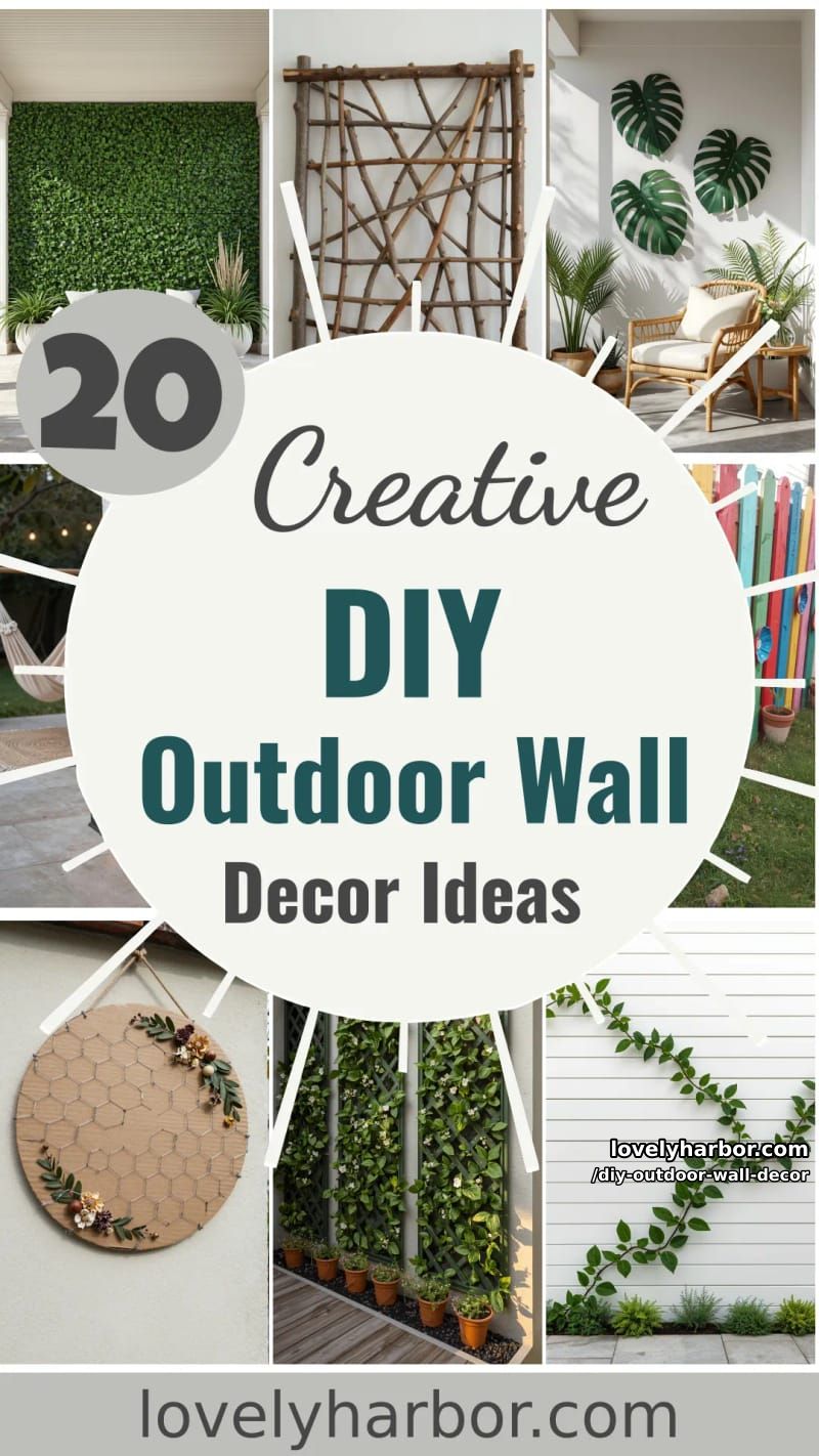 20 Easy DIY Outdoor Wall Decor Ideas You'll Love 45 diy outdoor wall decor - Collage 44