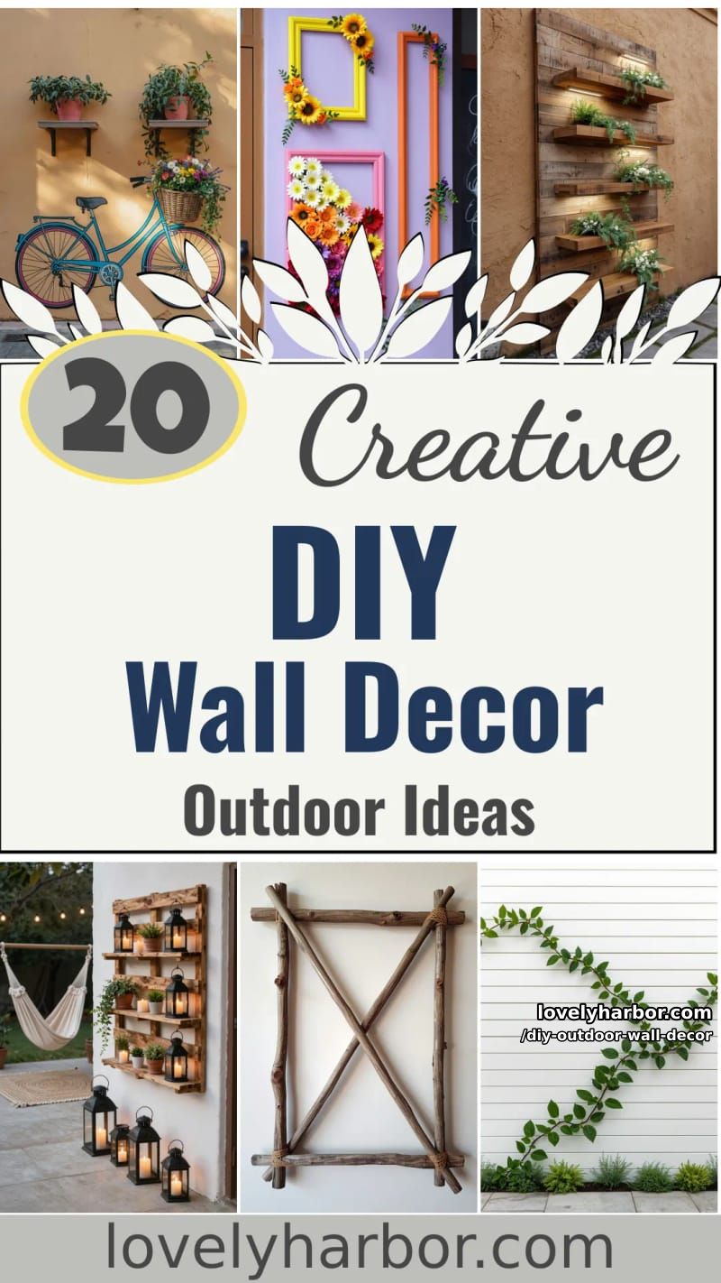 20 Easy DIY Outdoor Wall Decor Ideas You'll Love 49 diy outdoor wall decor - Collage 48