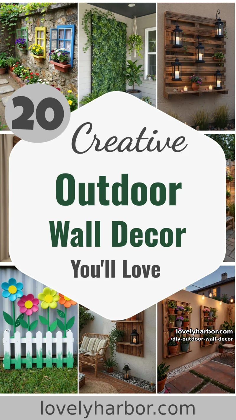 20 Easy DIY Outdoor Wall Decor Ideas You'll Love 50 diy outdoor wall decor - Collage 49