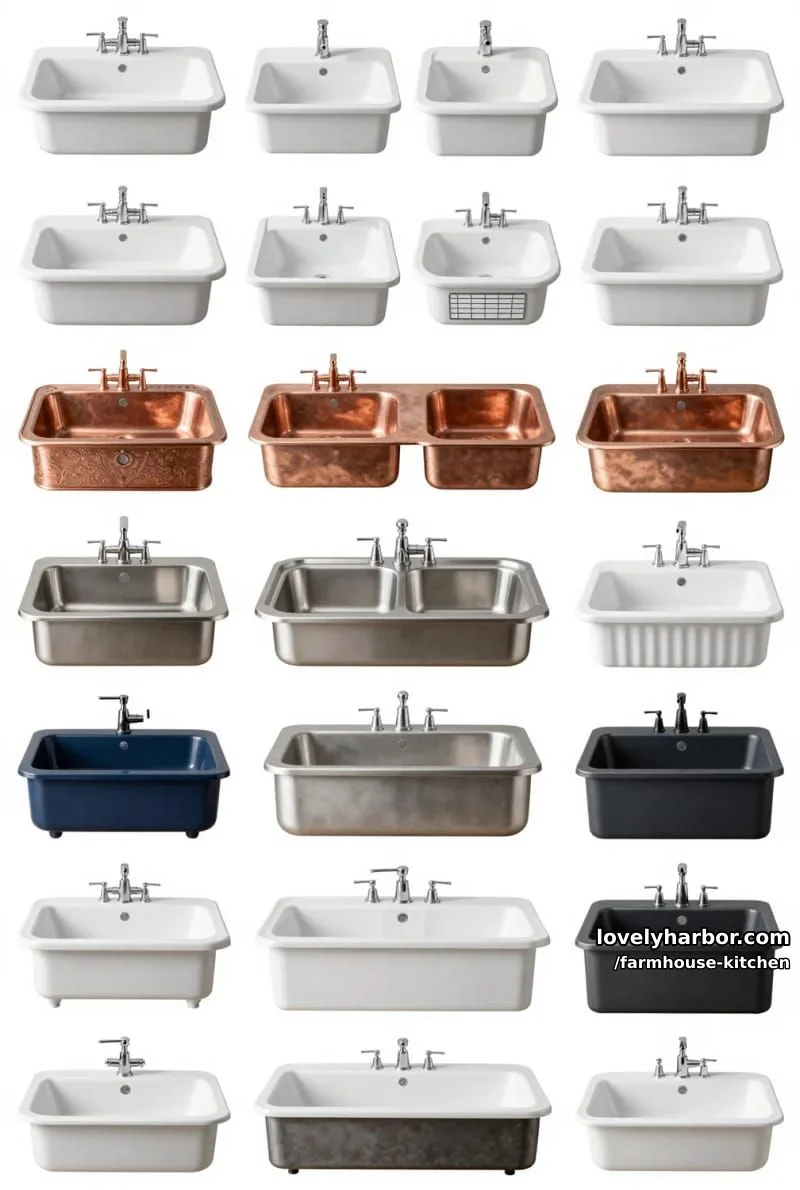 44 Trendy Farmhouse Kitchen Ideas to Inspire Your Next Remodel 55 farmhouse sink collection featuring ceramic, copper, stainless, fluted, and fireclay. 1