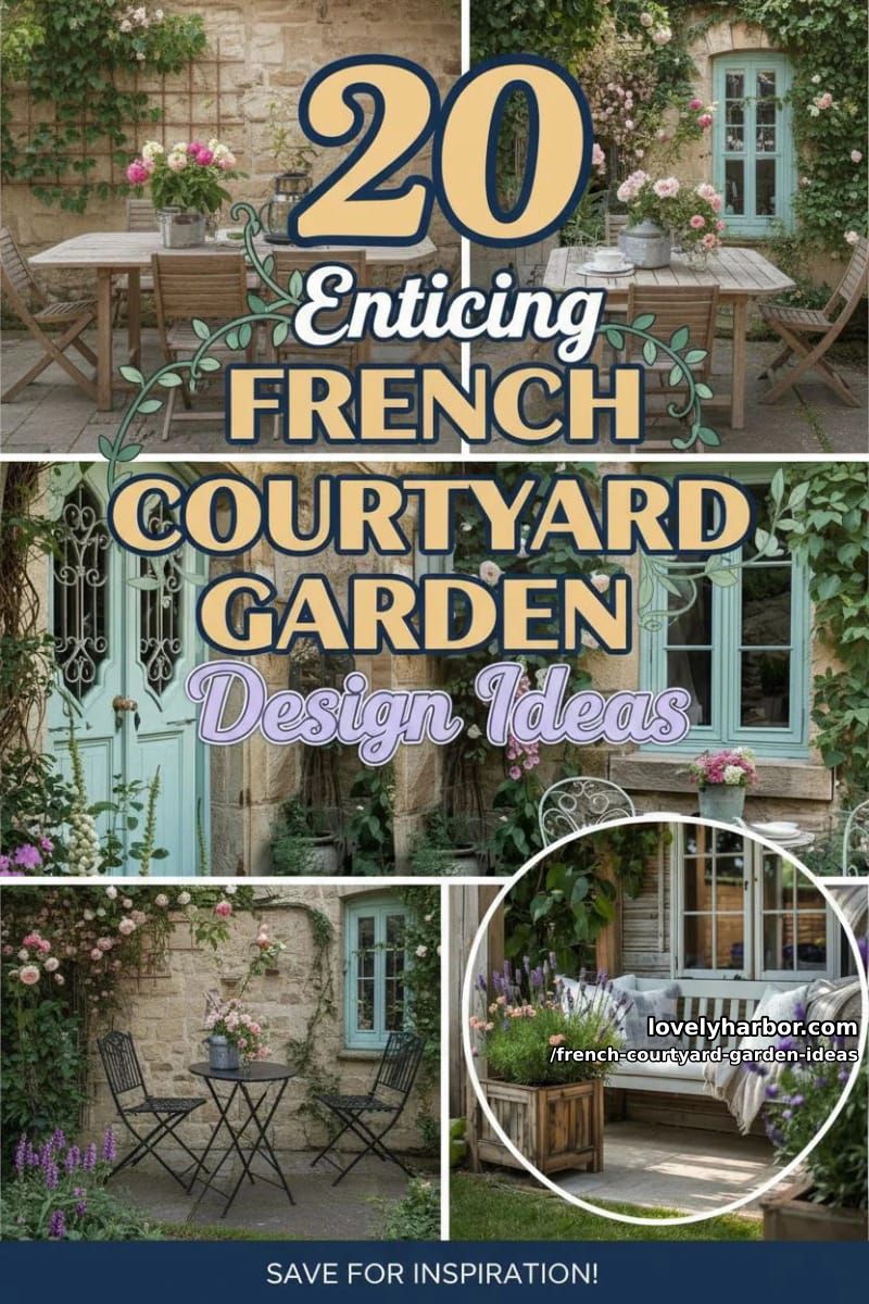 20 French Courtyard Garden Ideas Perfect for The Season 48 french courtyard garden ideas - Collage 47