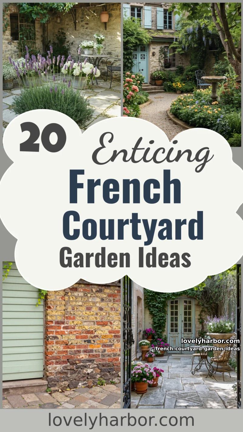 20 French Courtyard Garden Ideas Perfect for The Season 56 french courtyard garden ideas - Collage 55