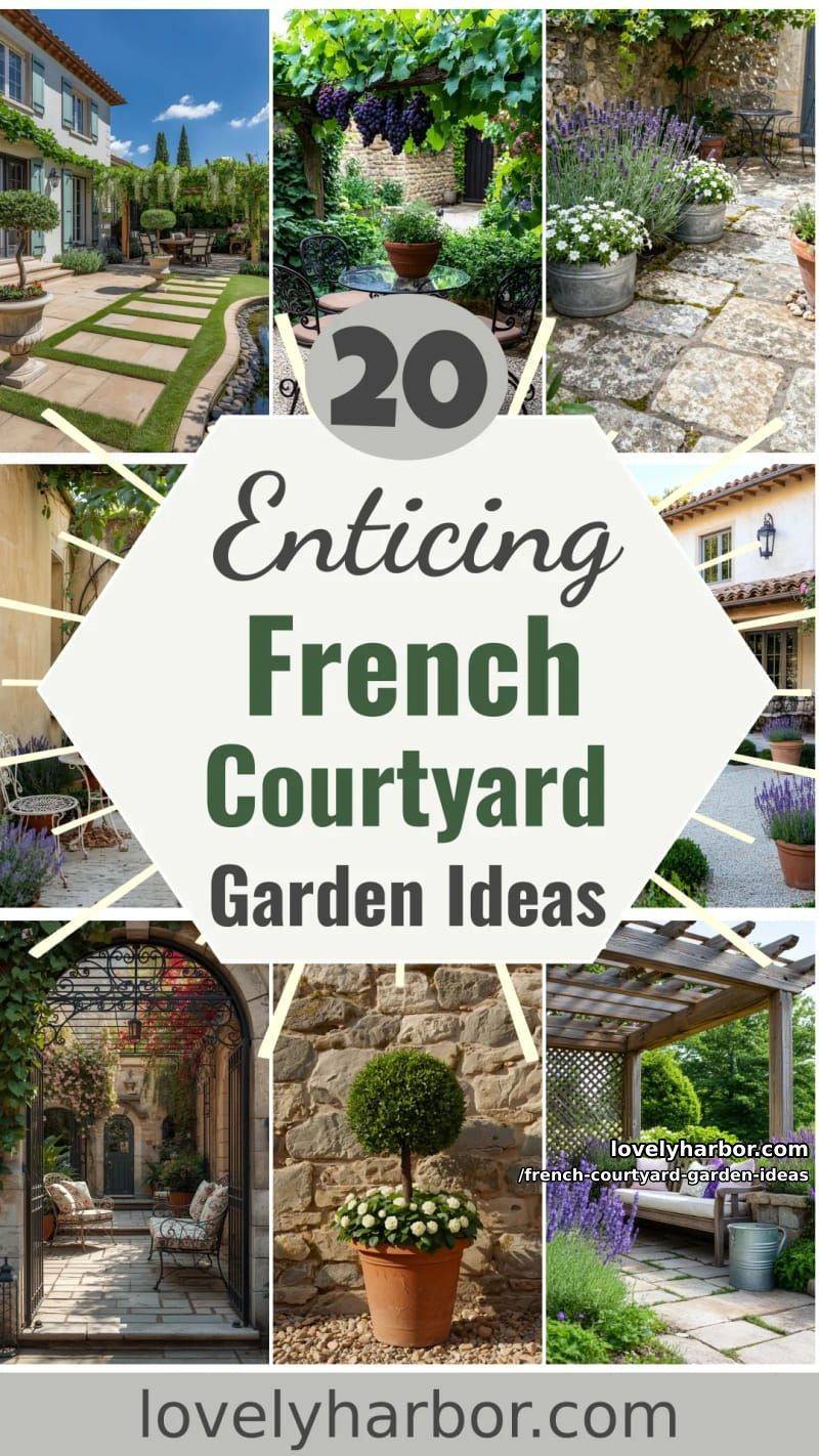 20 French Courtyard Garden Ideas Perfect for The Season 58 french courtyard garden ideas - Collage 57