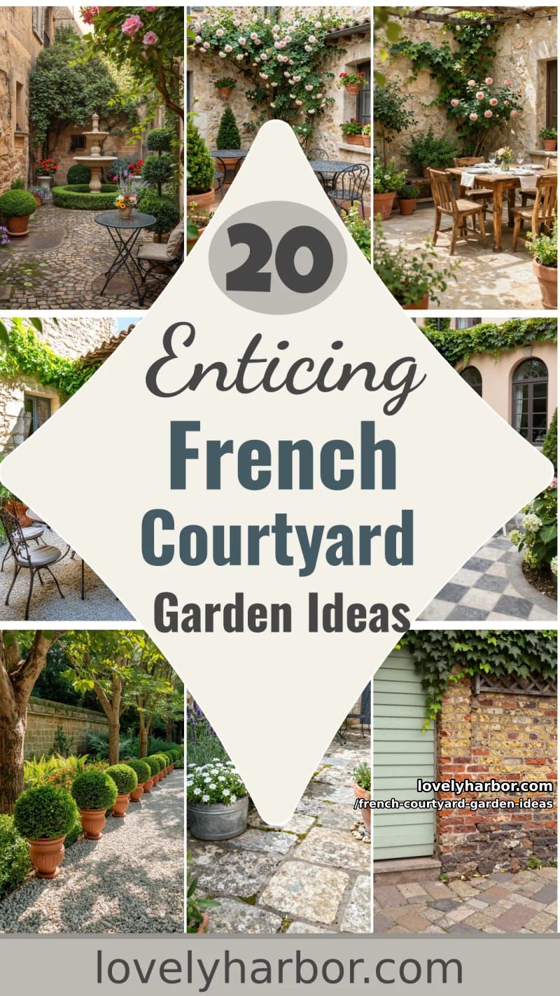 20 French Courtyard Garden Ideas Perfect for The Season 59 french courtyard garden ideas - Collage 58