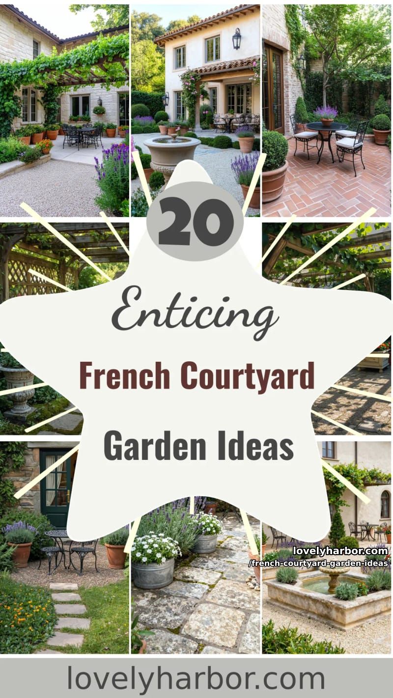 20 French Courtyard Garden Ideas Perfect for The Season 60 french courtyard garden ideas - Collage 59
