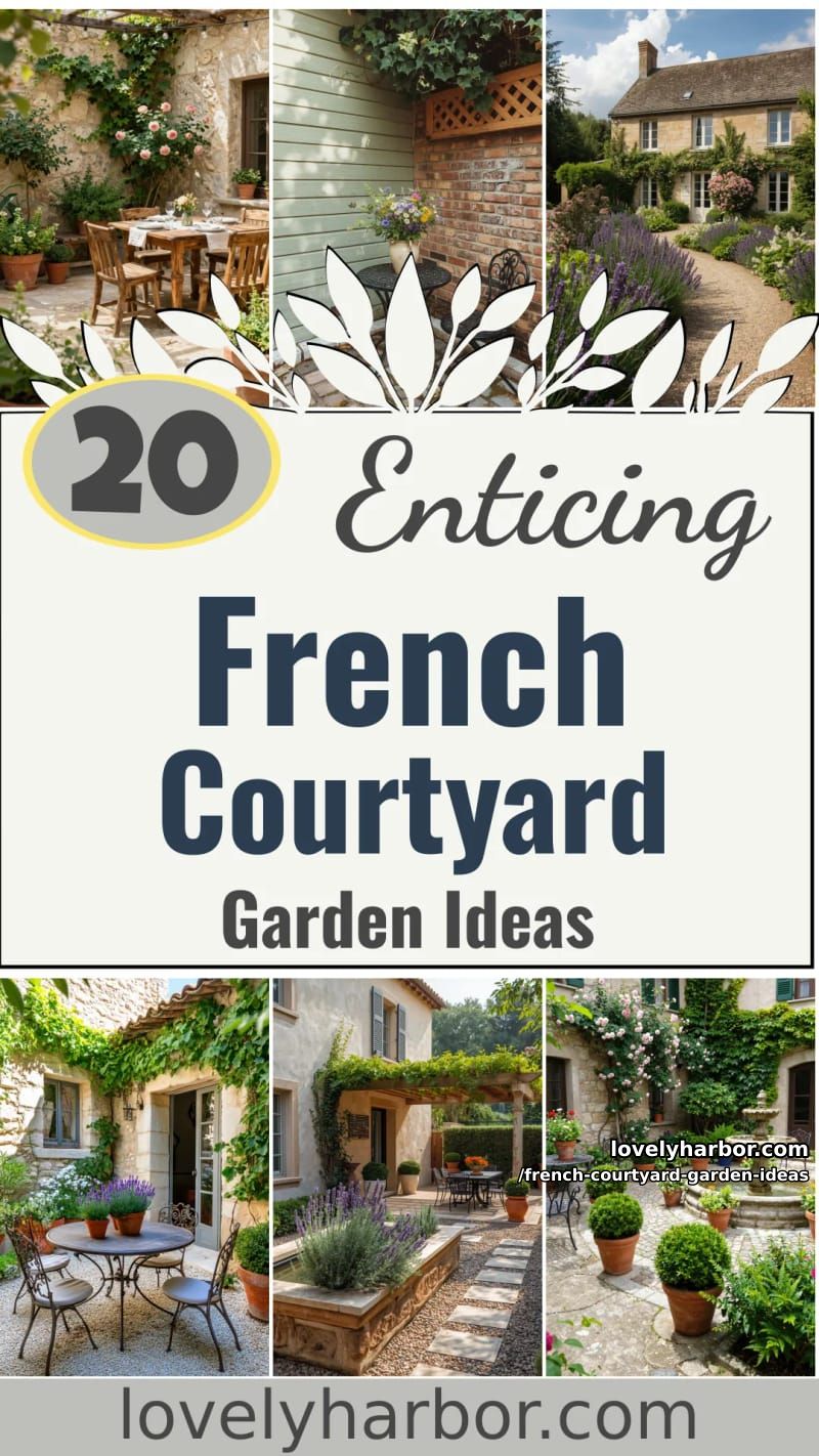 20 French Courtyard Garden Ideas Perfect for The Season 63 french courtyard garden ideas - Collage 62