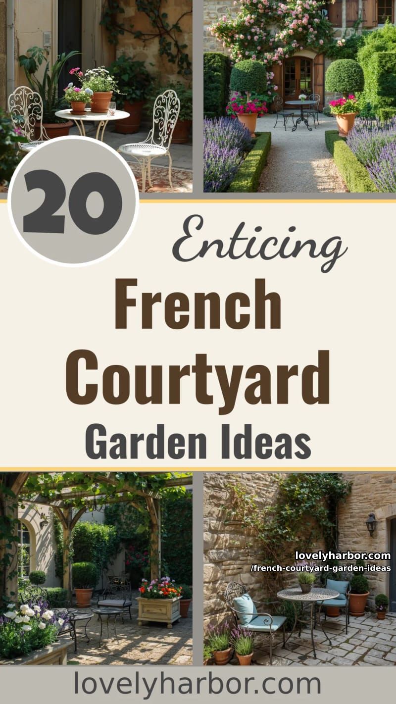 20 French Courtyard Garden Ideas Perfect for The Season 64 french courtyard garden ideas - Collage 63