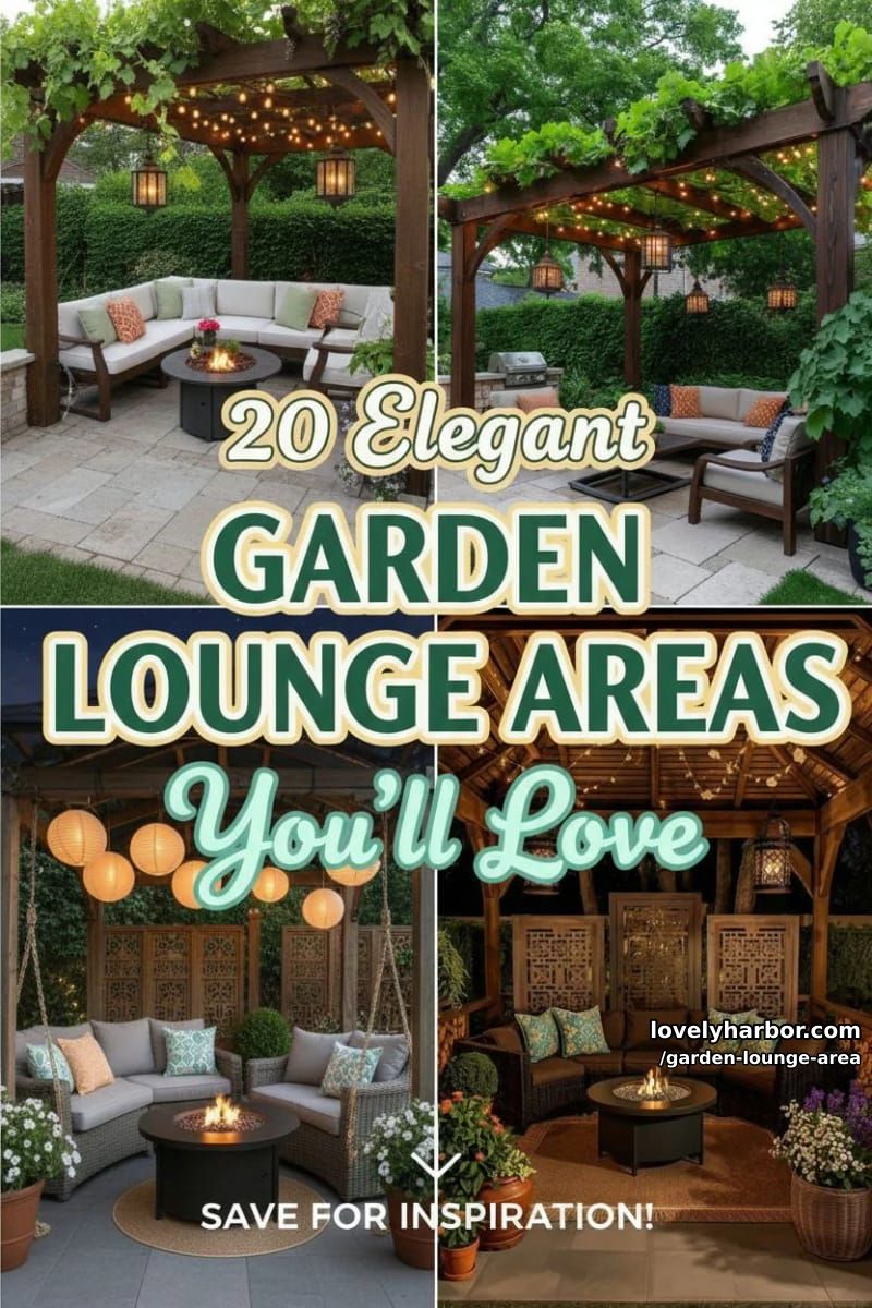 20 Elegant Garden Lounge Areas You'll Love 53 garden lounge area - Collage 52