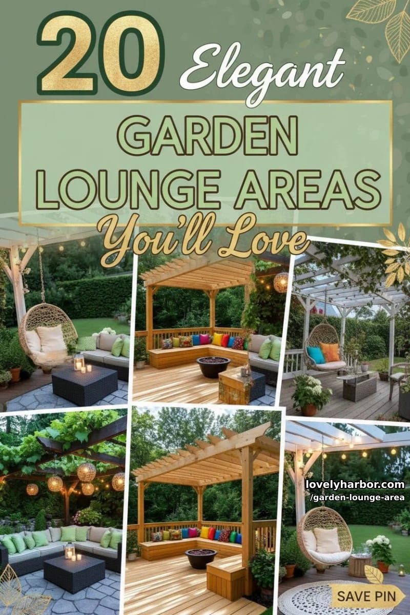 20 Elegant Garden Lounge Areas You'll Love 54 garden lounge area - Collage 53