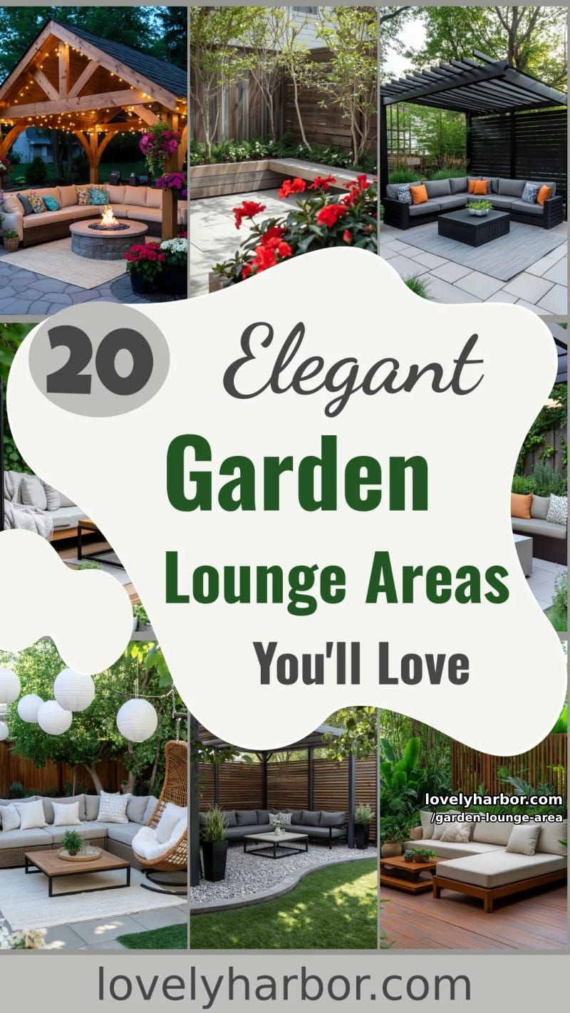 20 Elegant Garden Lounge Areas You'll Love 58 garden lounge area - Collage 57