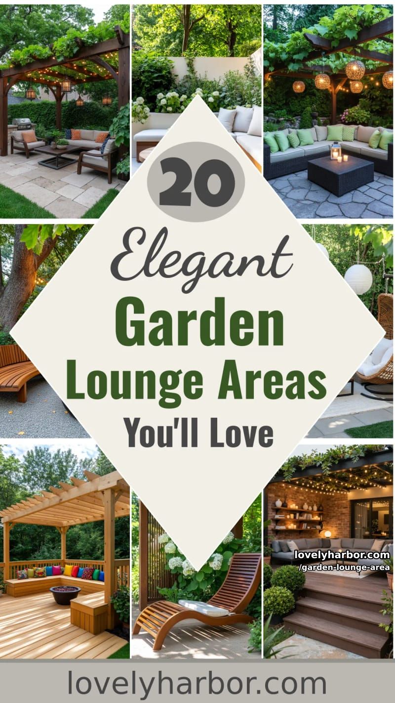 20 Elegant Garden Lounge Areas You'll Love 60 garden lounge area - Collage 59