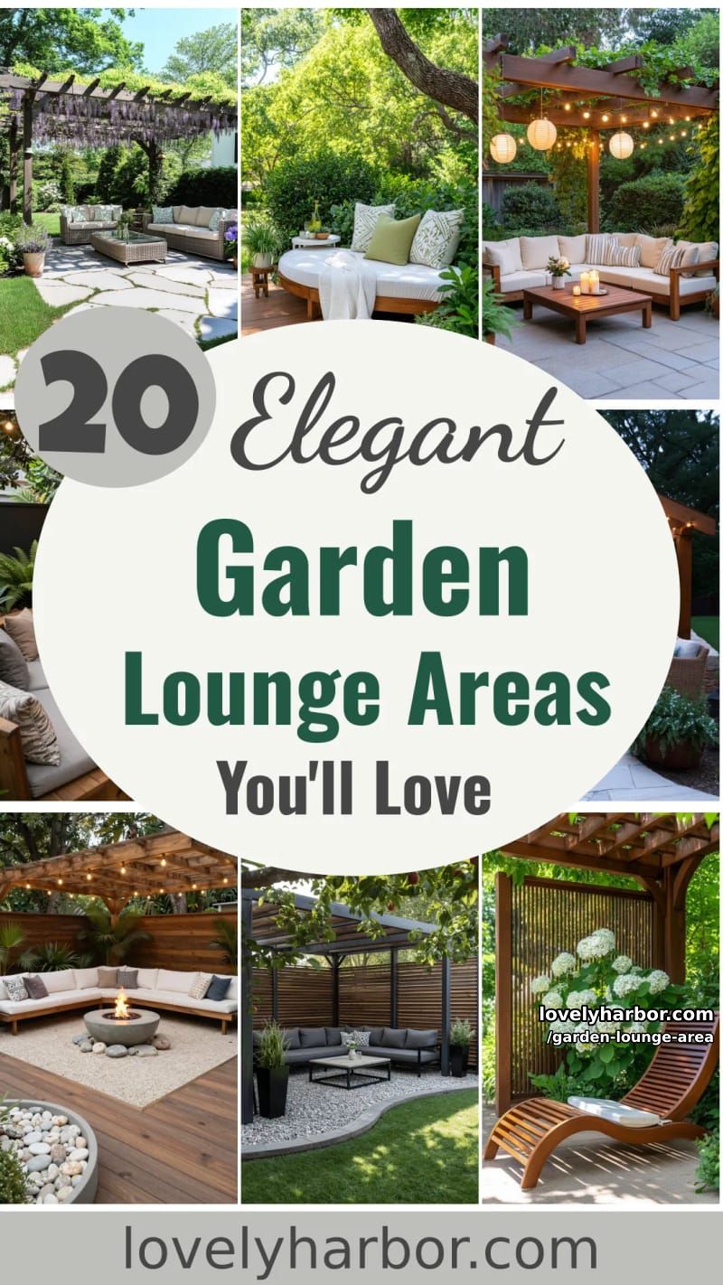20 Elegant Garden Lounge Areas You'll Love 61 garden lounge area - Collage 60