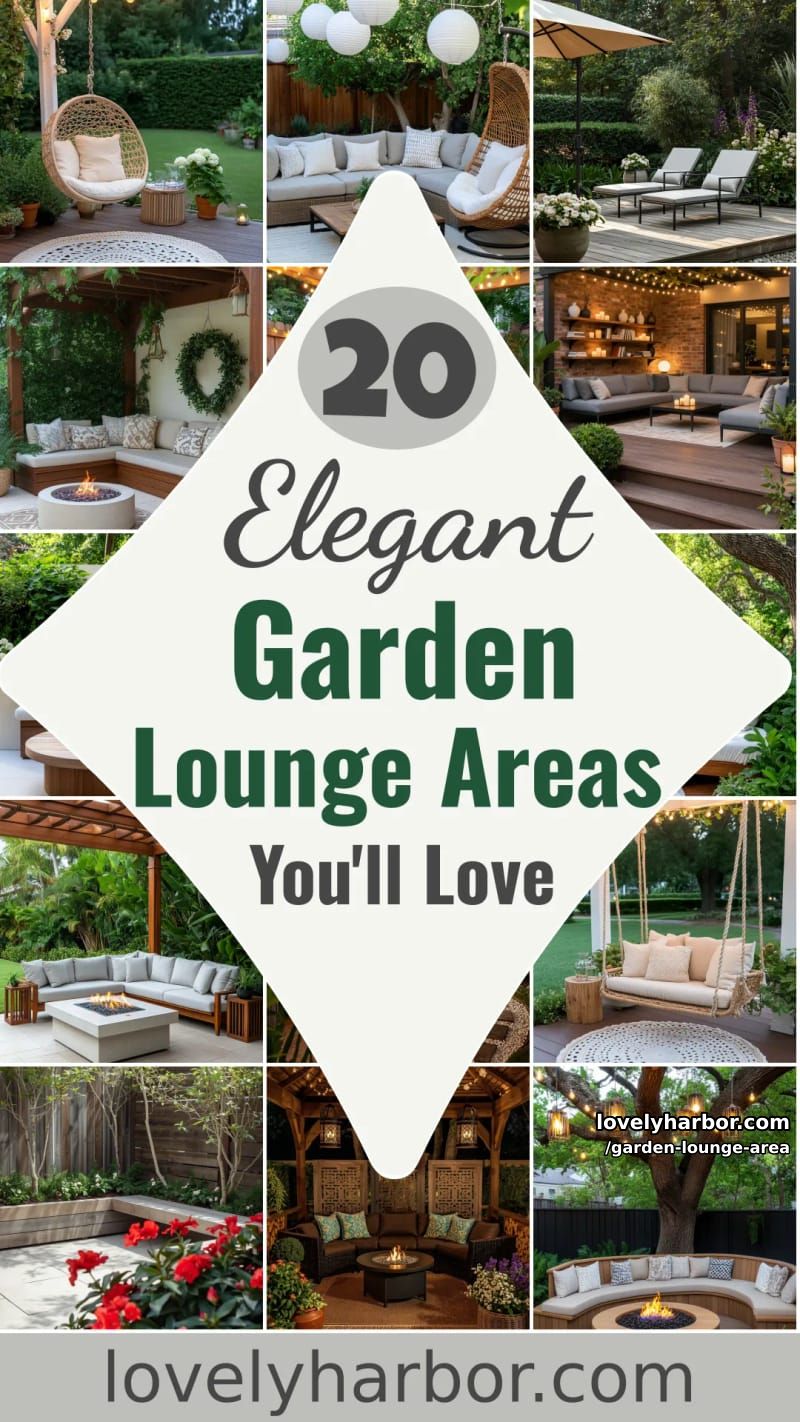 20 Elegant Garden Lounge Areas You'll Love 63 garden lounge area - Collage 62