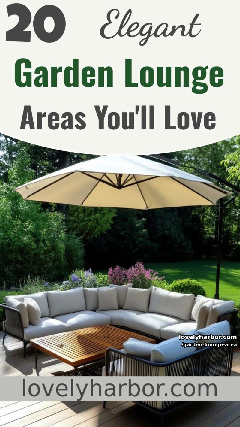 20 Elegant Garden Lounge Areas You'll Love 65 garden lounge area - Collage 64