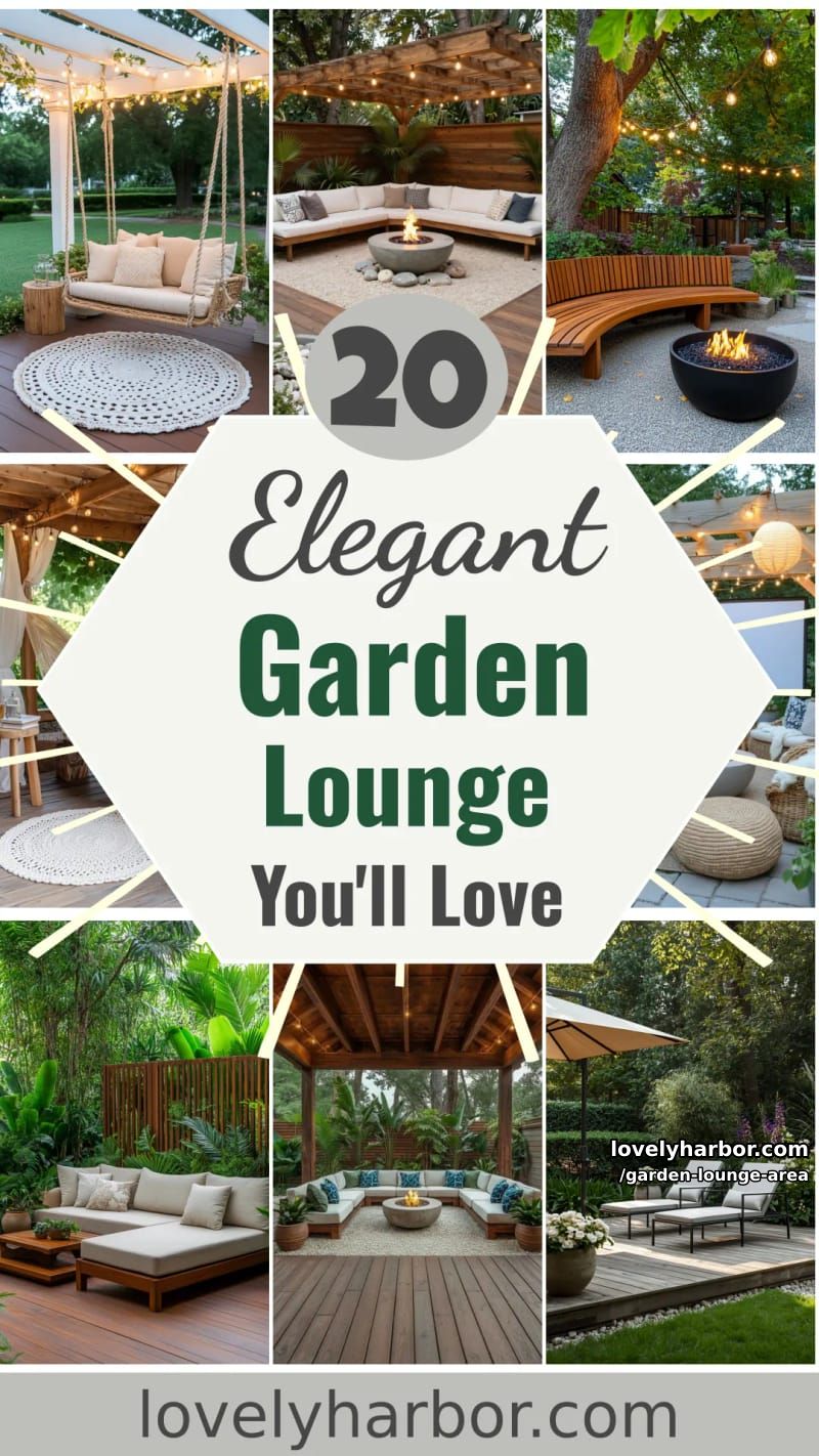 20 Elegant Garden Lounge Areas You'll Love 66 garden lounge area - Collage 65