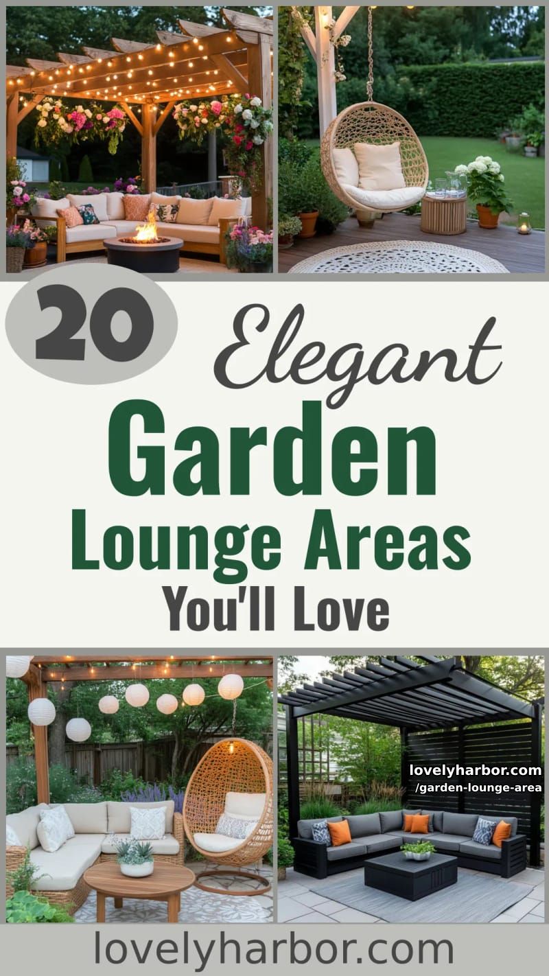 20 Elegant Garden Lounge Areas You'll Love 67 garden lounge area - Collage 66