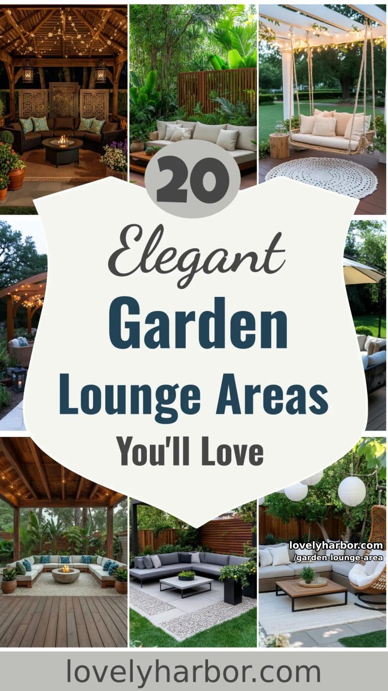 20 Elegant Garden Lounge Areas You'll Love 68 garden lounge area - Collage 67