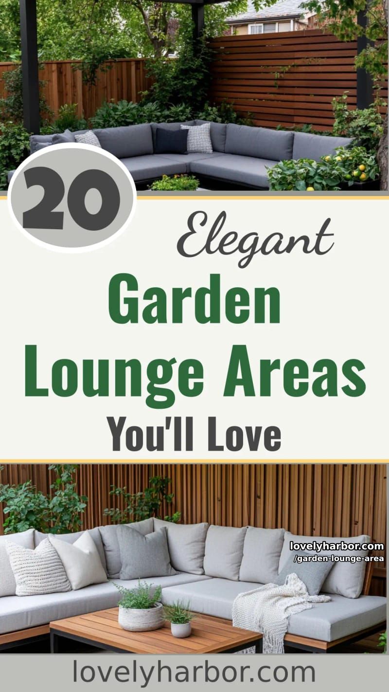 20 Elegant Garden Lounge Areas You'll Love 69 garden lounge area - Collage 68