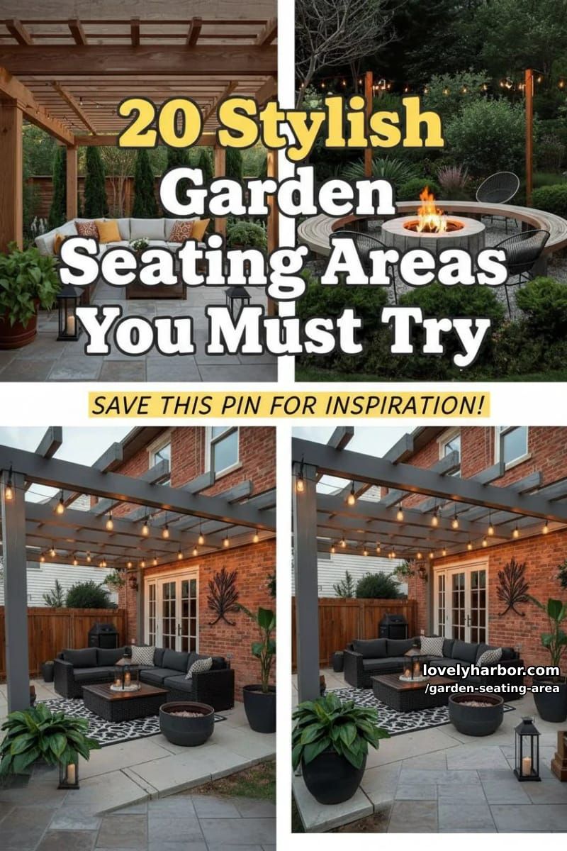 20 Elegant Garden Seating Areas to Elevate Your Outdoor Space 50 garden seating area - Collage 49
