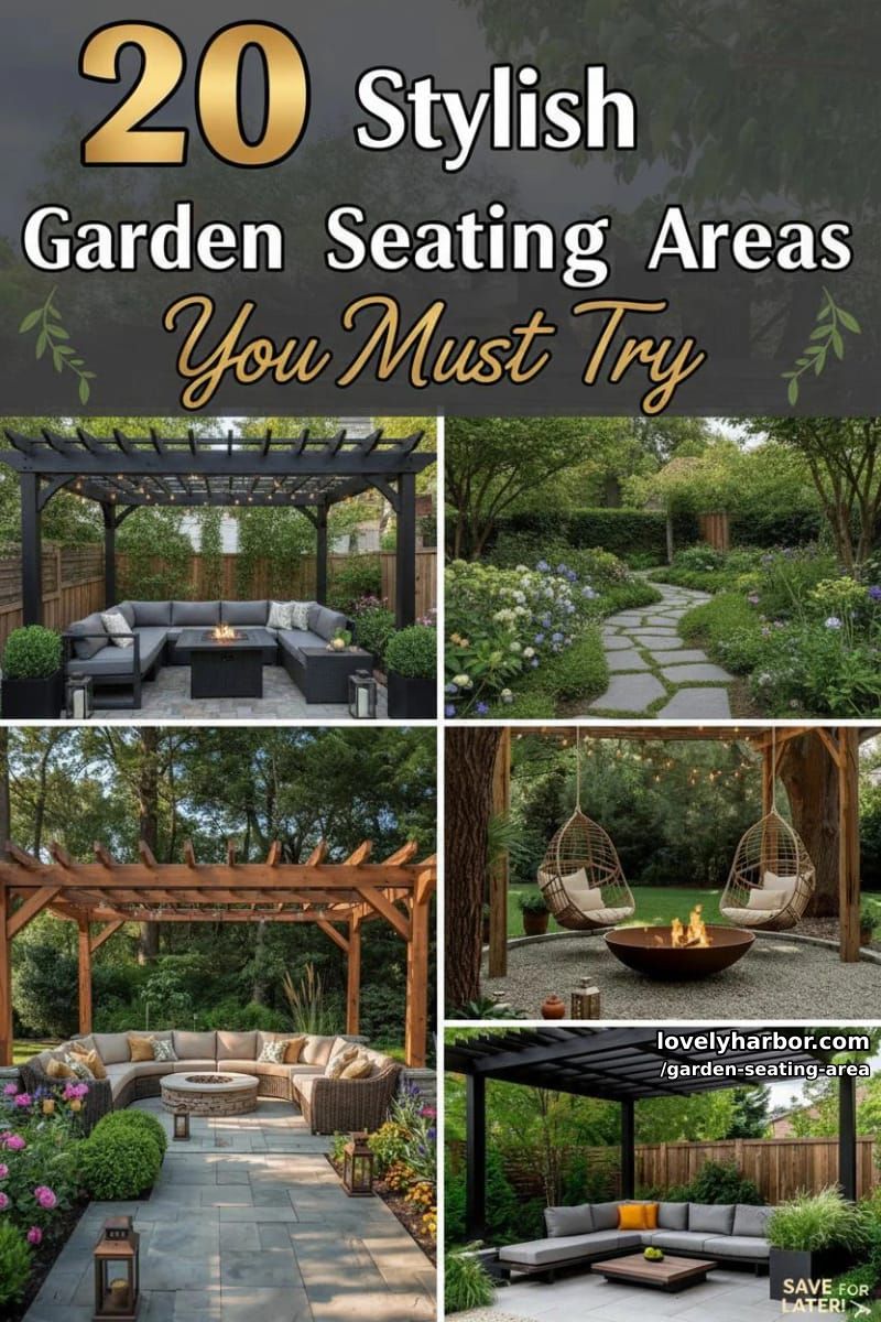 20 Elegant Garden Seating Areas to Elevate Your Outdoor Space 52 garden seating area - Collage 51