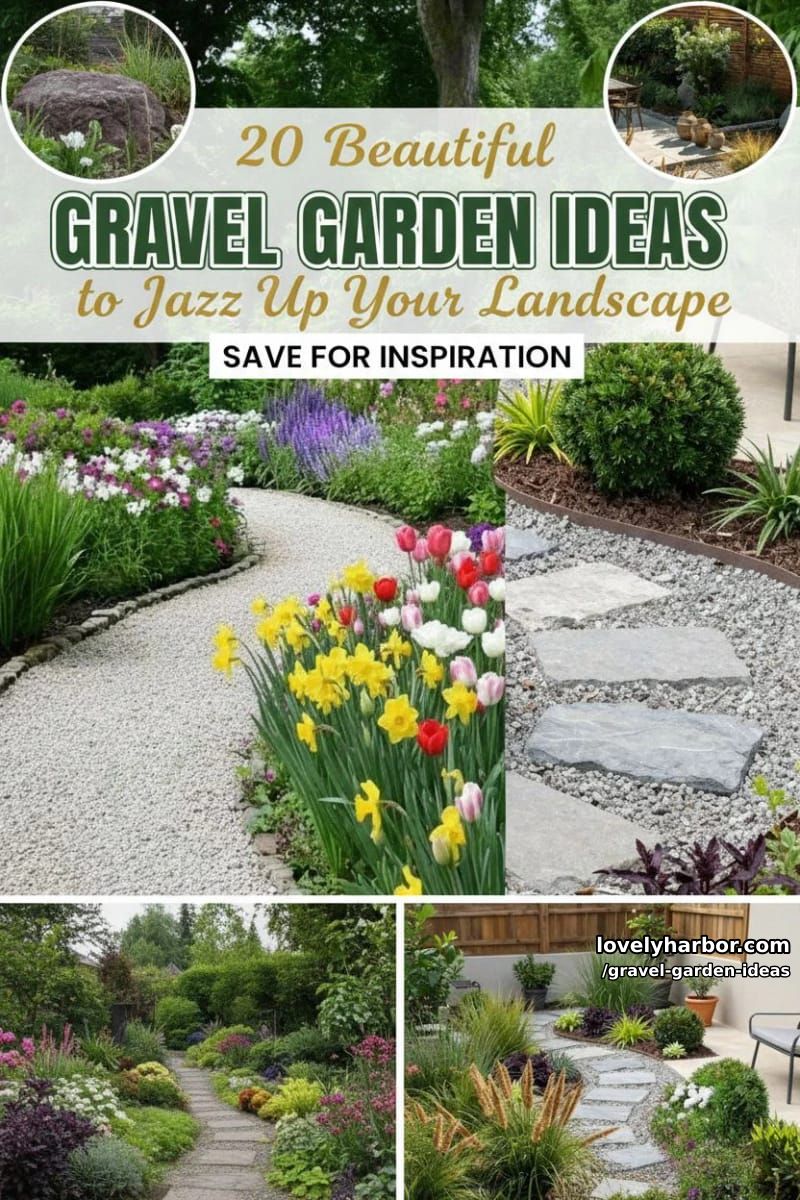 20 Beautiful Gravel Garden Ideas to Jazz Up Your Landscape 52 gravel garden ideas - Collage 51