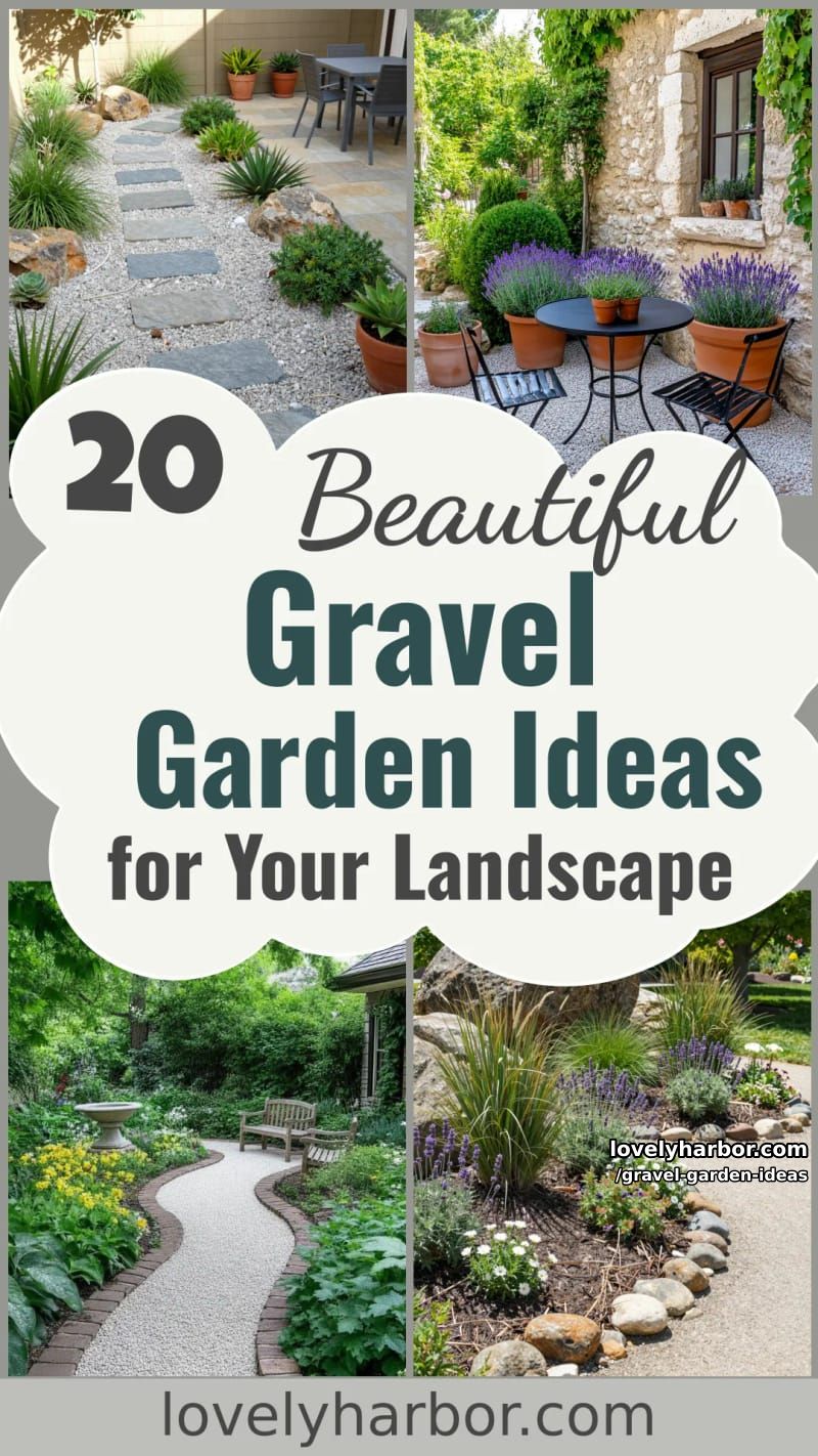20 Beautiful Gravel Garden Ideas to Jazz Up Your Landscape 55 gravel garden ideas - Collage 54