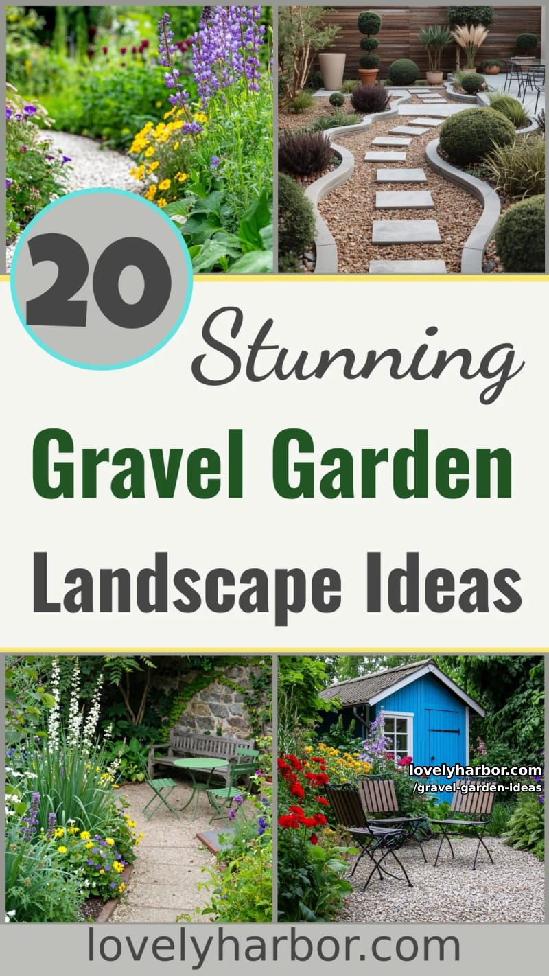 20 Beautiful Gravel Garden Ideas to Jazz Up Your Landscape 56 gravel garden ideas - Collage 55