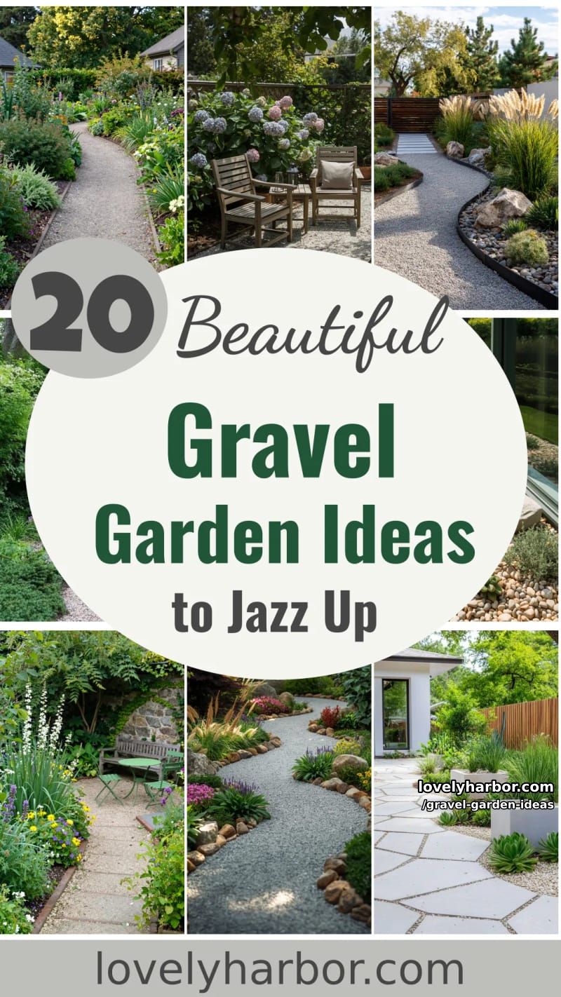 20 Beautiful Gravel Garden Ideas to Jazz Up Your Landscape 57 gravel garden ideas - Collage 56
